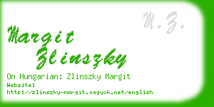 margit zlinszky business card